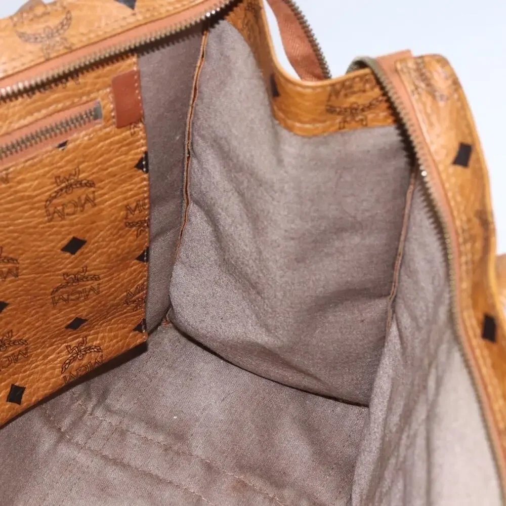 MCM Logogram Visetos Tote Bag Brown